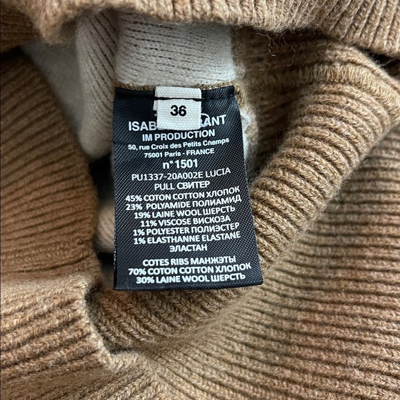 ISABEL MARANT ETOILE Lucia Sweater Camel 36 Small - Picture 6 of 7